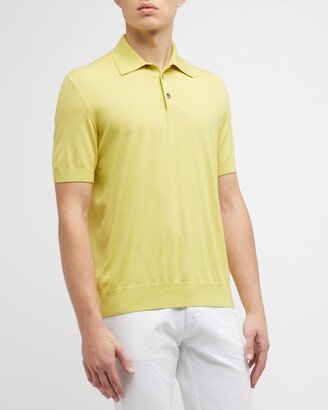 Men's Cotton-Cashmere Polo Shirt