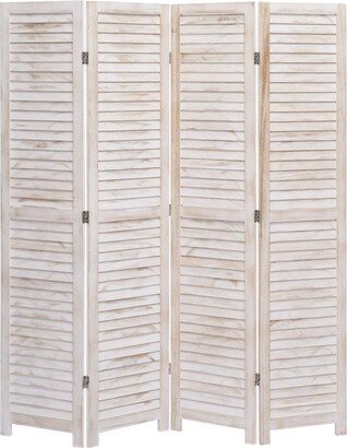 4-Panel Room Divider 55.1x64.7 Wood