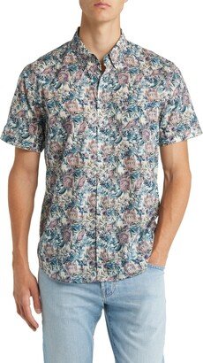 Monaco Floral Short Sleeve Button-Up Shirt