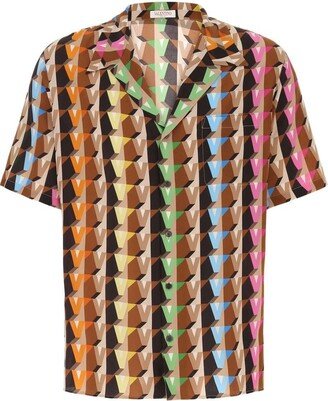 All-Over Printed Short-Sleeved Shirt