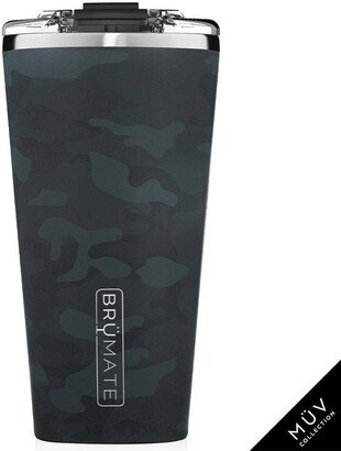 Monogrammed Brumate Imperial Pint Black Camo Insulated Beer Tumbler 20Oz