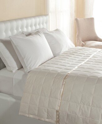 Lightweight 230TC Luxury Satin Trim White King Down Blanket