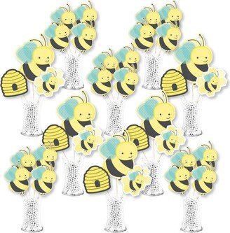 Big Dot Of Happiness Honey Bee - Birthday Centerpiece Sticks - Showstopper Table Toppers - 35 Pieces