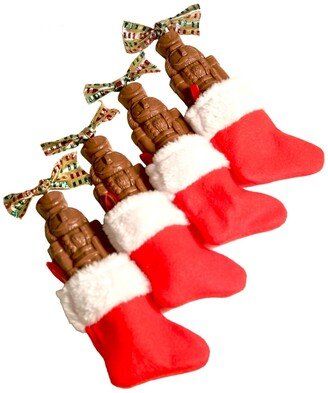 Betsy Ann Chocolates Betsy Ann Chocolate Nutcracker Stocking, Pack of 4