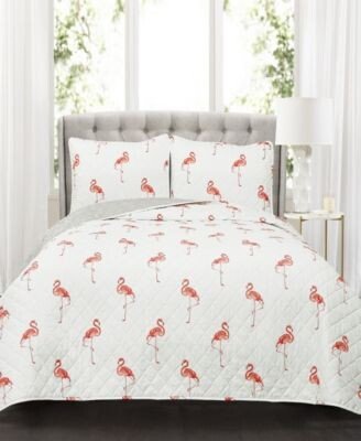 Kelly Flamingo 3 Pc. Quilt Sets