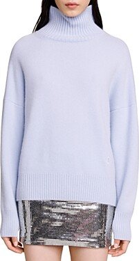 Megevo Cashmere Blend Mock Neck Sweater