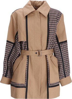 Belted Panelled Trench Coat