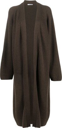 Ribbed-Knit Cashmere Cardi-Coat