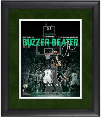 Fanatics Authentic Jayson Tatum Boston Celtics Facsimile Signature Framed 17'' x 20'' x 1'' 2022 Nba Eastern Conference First Round Game 1 Winning Buzzer-Beater Spotligh