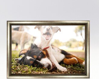 CustomPictureFrames.com 26x18 Pewter Picture Frame - Wood Picture Frame Complete with UV