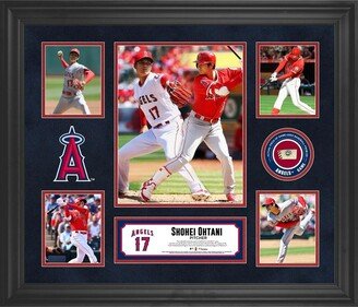 Fanatics Authentic Shohei Ohtani Los Angeles Angels Framed 5-Photo Collage with a Piece of Game-Used Baseball