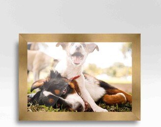 CustomPictureFrames.com 18x12 Wide Bronze Real Wood Picture Frame Width 1.5 inches | Interior
