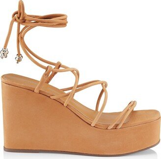 Magdalena 110MM Strappy Suede Wedge Sandals