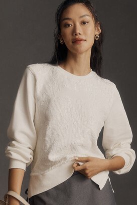 By Anthropologie Sequin Ribbed Sweatshirt
