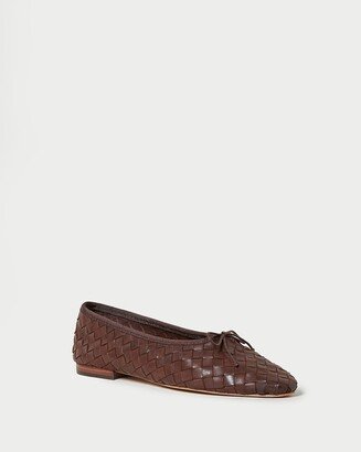 Landry Chocolate Woven Ballet Flat