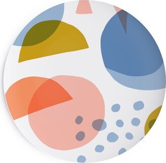 Salad Plates: Abstract Circles And Triangles - Multi Salad Plate, Multicolor