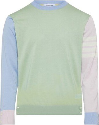 4-Bar fun mix classic crew neck sweater