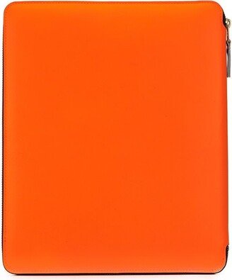 Colour-Block Leather Laptop Case