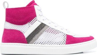 Lace-Up High-Top Sneakers-AC