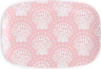 Serving Platters: Pretty Scallop Shells - Pink Serving Platter, Pink