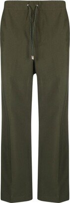 Cropped Drawstring-Waist Trousers-AC