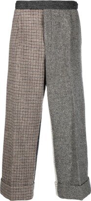 Multi-Check Cropped Trousers