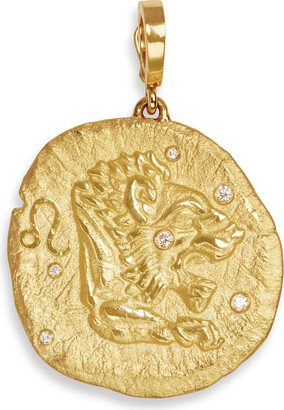 Of The Stars Leo Large Coin Yellow Gold Charm
