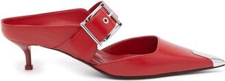 Punk Buckle 40mm leather mules