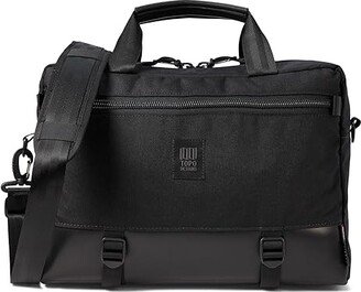 Commuter Briefcase Leather (Black/Black Leather) Briefcase Bags