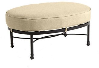 Amalfi Cuddle Ottoman Replacement Cushion Canvas Sand Sunbrella