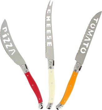 Laguiole Pizza, Tomato and Cheese Knife, Tuscan Sunset, Set of 3