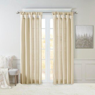 Gracie Mills 1-pc Emilia Twist Tab Lined Window Curtain Panel - 50x108-AA