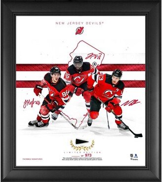 Fanatics Authentic New Jersey Devils Framed 15 x 17 Franchise Foundations Collage with a Piece of Game Used Puck - Limited Edition of 973