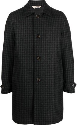 Checked Mid-Length Coat