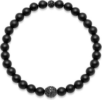 Matte Onyx Beaded Bracelet