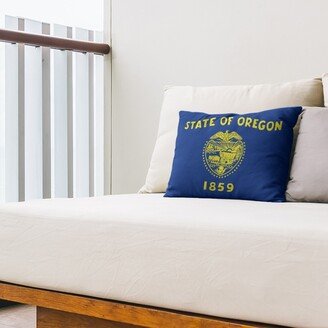 Oregon Flag Outdoor Lumbar Pillow