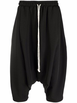 Drawstring Drop-Crotch Shorts