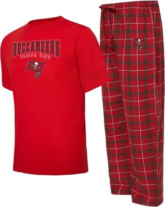 Men's Concepts Sport Red/Pewter Tampa Bay Buccaneers Arctic T-Shirt & Pajama Pants Sleep Set