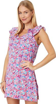 Linwood Ruffle Romper (Aura Pink Baby Bloomer) Women's Jumpsuit & Rompers One Piece