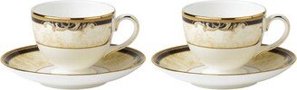 Cornucopia Teacups And Saucers (Set Of 2)