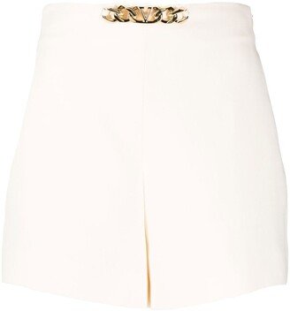 VLogo chain tailored shorts