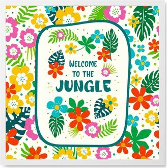 Photo Tiles: Welcome To The Jungle Photo Tile, White, Framed, 8X8, Multicolor