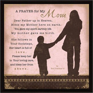 Prayer My Mom Wood Frame Plaque with Easel, 7.5