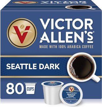 Victor Allen's Coffee Seattle Dark Single Serve Coffee Pods, 80 Ct