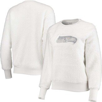 Touch Women's White Seattle Seahawks Milestone Tracker Pullover Sweatshirt