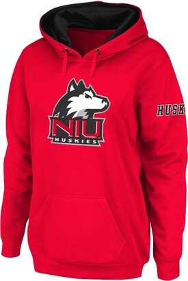 Women's Stadium Athletic Red Northern Illinois Huskies Big Logo Pullover Hoodie