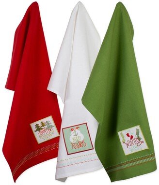 Assorted Cozy Christmas Embellished Dishtowel Set