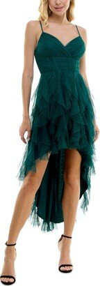 pear culture Juniors' Ruffled High-Low Dress