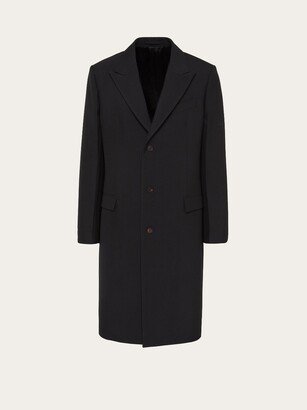 Man Single breasted coat Black