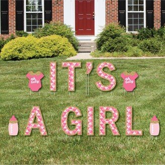 Big Dot Of Happiness It's A Girl - Outdoor Lawn Decor - Baby Shower and Baby Announcement Yard Signs